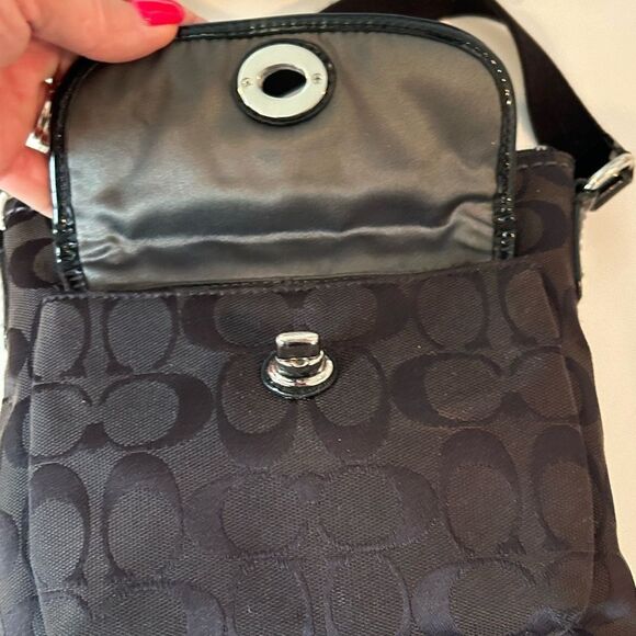 Coach Black Signature “C” Crossbody –Iconic Monogram crossbody - Picture 7 of 8